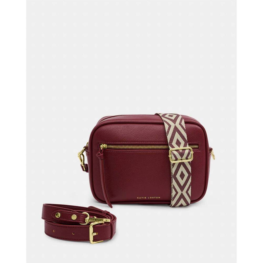 NEW KATIE LOXTON women's hallie crossbody bag in cherry